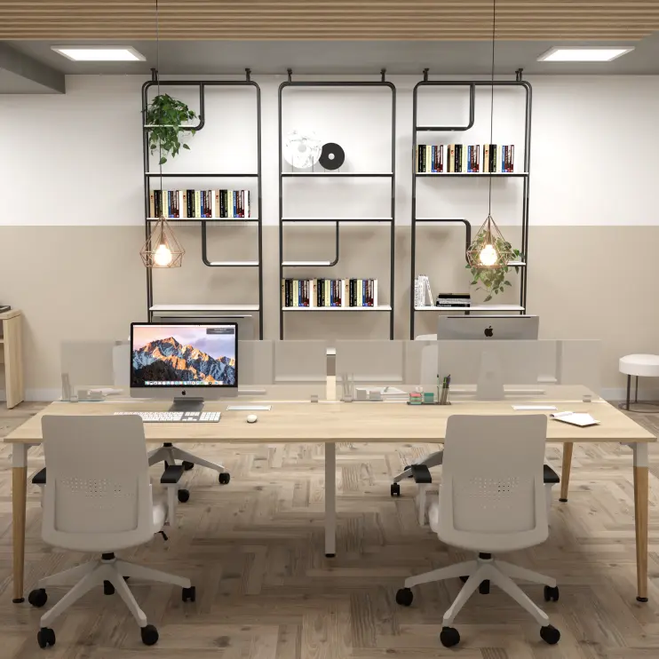 PLATAFORMA DE TRABALHO DUPLA COM PÉ CAVALETE - LEXUS