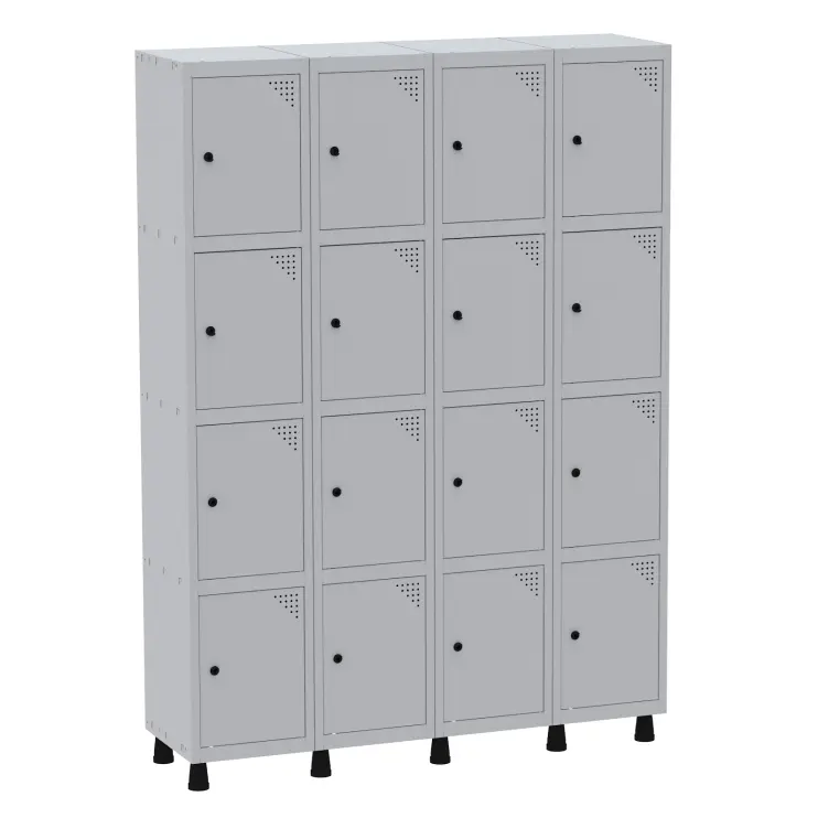 ROUPEIRO DE AÇO COM 16 PORTAS PEQUENAS