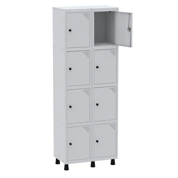 ROUPEIRO DE AÇO COM 8 PORTAS PEQUENAS