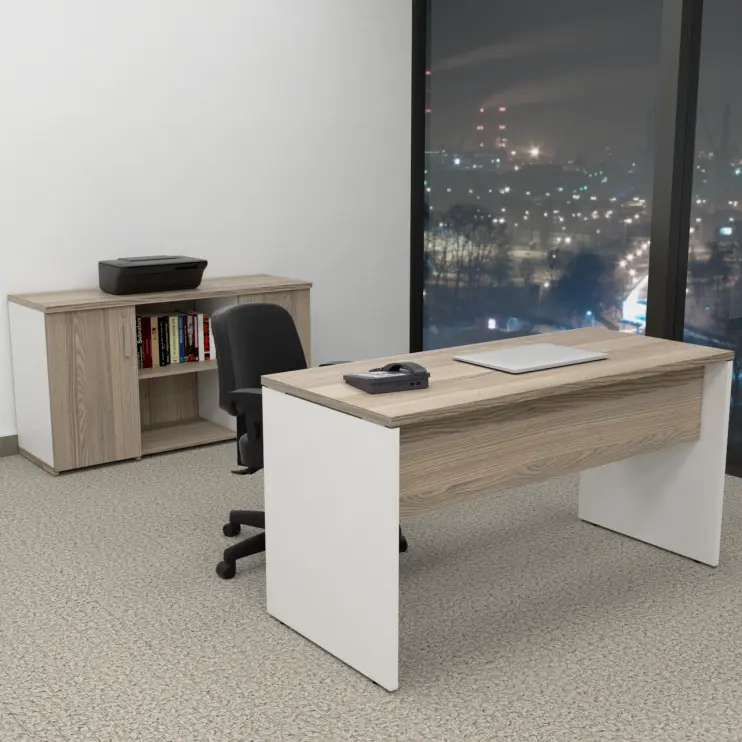 MESA RETA PÉ PAINEL