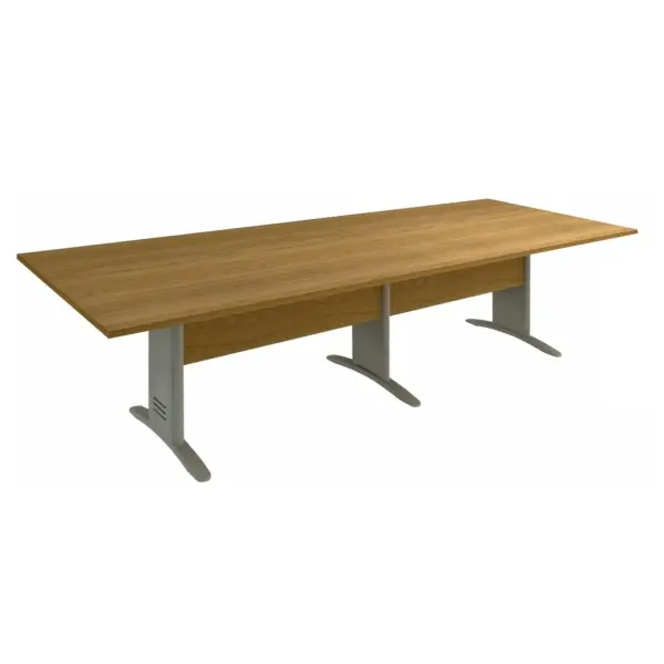 MESA REUNIÃO RETANGULAR BIPARTIDA COM PÉ DE AÇO