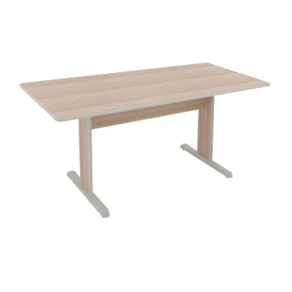 MESA DE REUNIÃO RETANGULAR COM PÉ DE AÇO