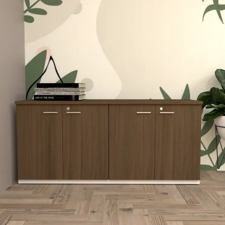 ARMÁRIO BAIXO DUPLO COM PORTAS DE ABRIR