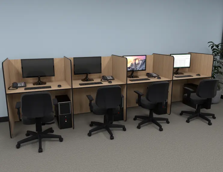 ESTAÇÃO DE TELEMARKETING ECONÔMICA 4 LUGARES