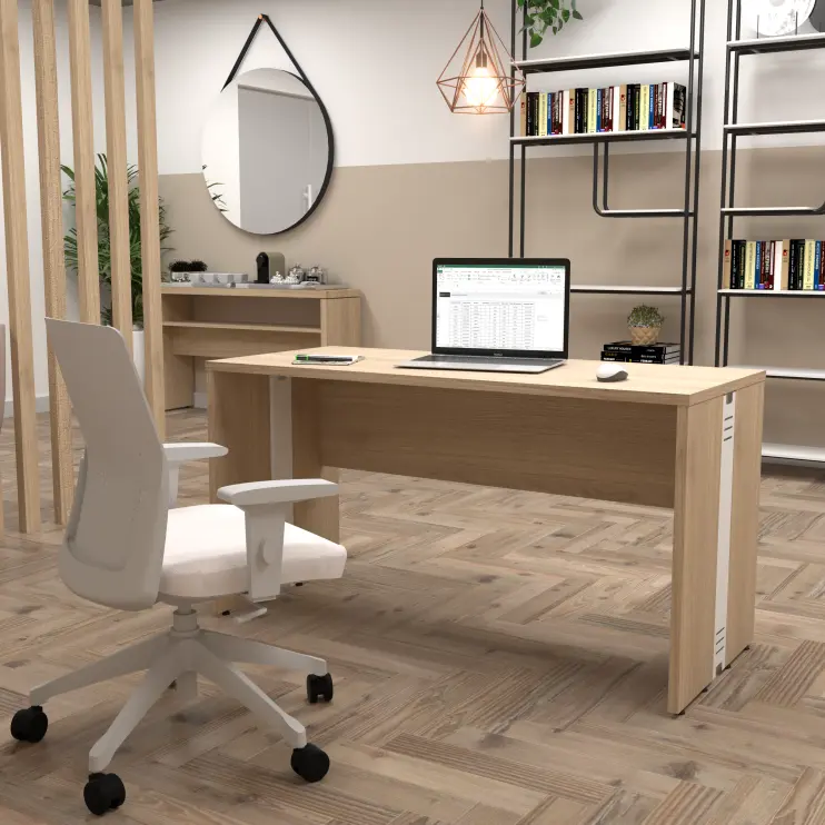 MESA RETA PÉ PAINEL