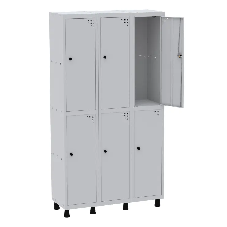 ROUPEIRO DE AÇO COM 6 PORTAS GRANDES