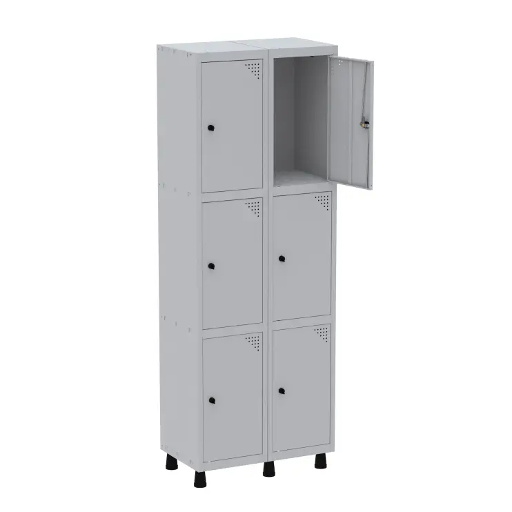 ROUPEIRO DE AÇO COM 6 PORTAS MÉDIAS