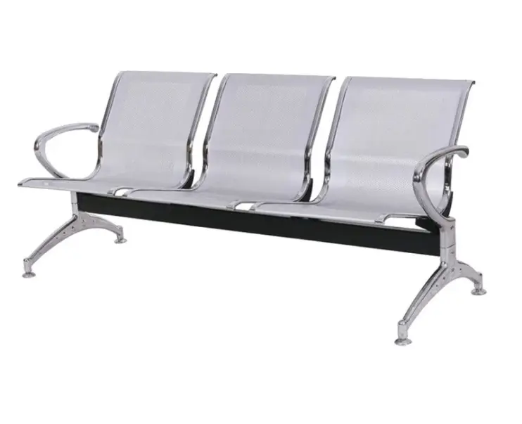 LONGARINA METÁLICA DE 3 LUGARES