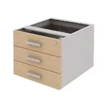 GAVETEIRO FIXO COM CORPO EM MADEIRA DE 3 GAVETAS - ROMANZZA PLUS