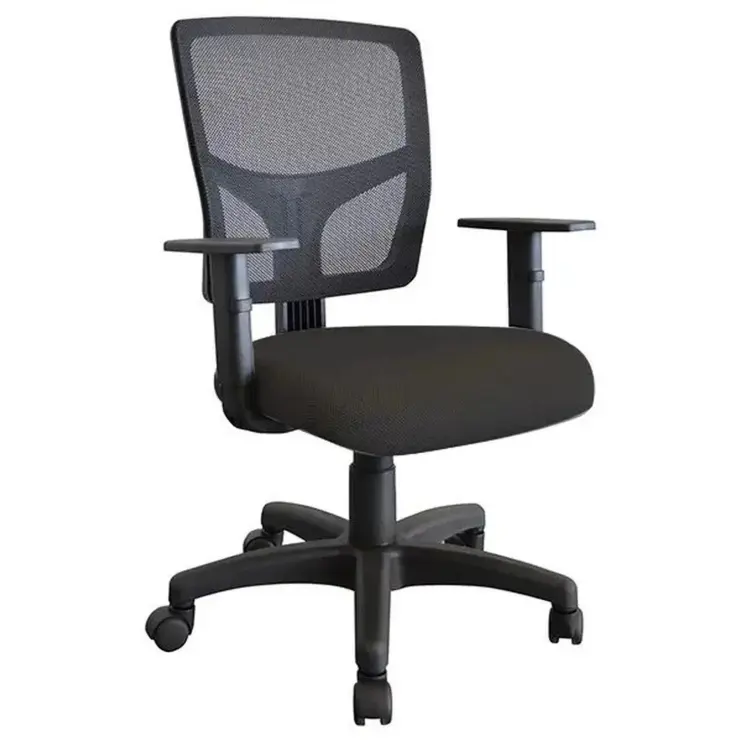 CADEIRA GIRATÓRIA WOOD COM ENCOSTO EM TELA