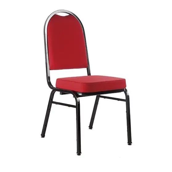 CADEIRA FIXA EMPILHÁVEL ESTOFADA