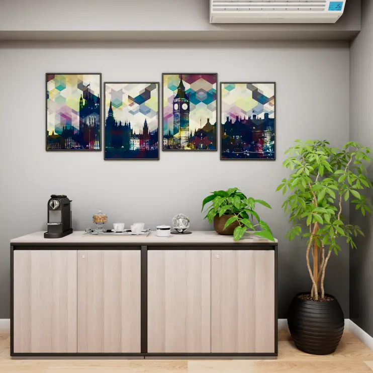 ARMÁRIO BAIXO COM TAMPO DUPLO DE DUAS PORTAS