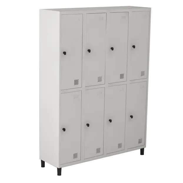ROUPEIRO DE AÇO COM 8 PORTAS GRANDES
