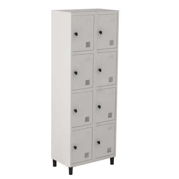 ROUPEIRO DE AÇO COM 8 PORTAS PEQUENAS