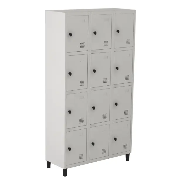 ROUPEIRO DE AÇO COM 12 PORTAS PEQUENAS