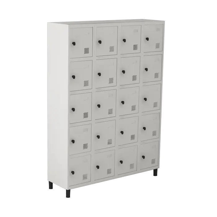 ROUPEIRO DE AÇO COM 20  PORTAS PEQUENAS