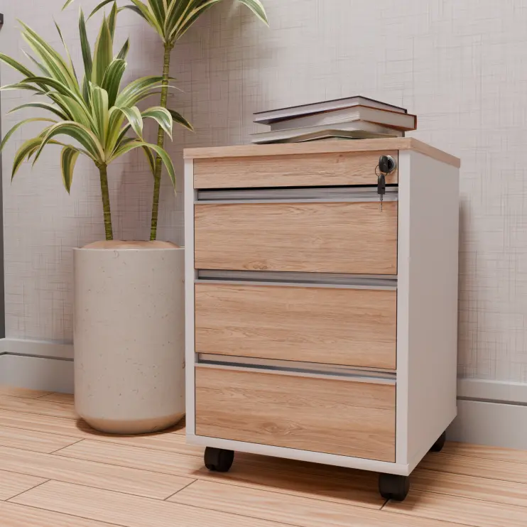 GAVETEIRO VOLANTE COM 3 GAVETAS