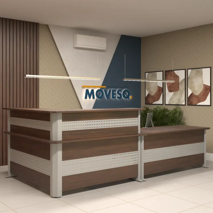 BALCÃO EM L COM ACESSIBILIDADE