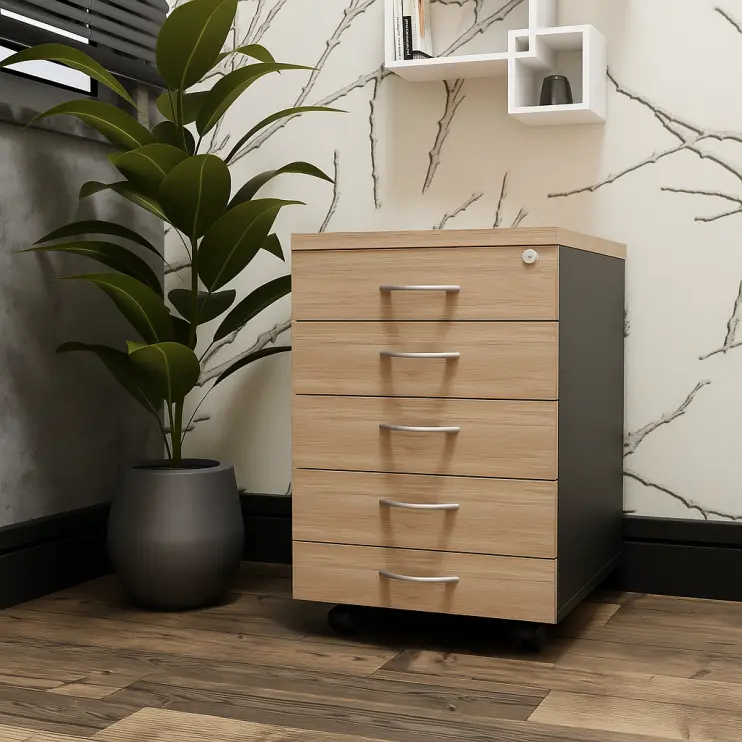 GAVETEIRO VOLANTE COM 5 GAVETAS