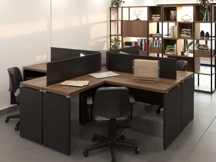 ESTAÇÃO DE TRABALHO DE 4 LUGARES