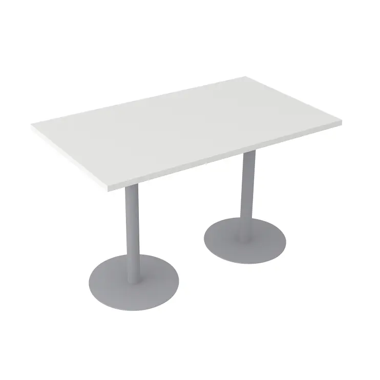 MESA RETA COM PÉ DE AÇO