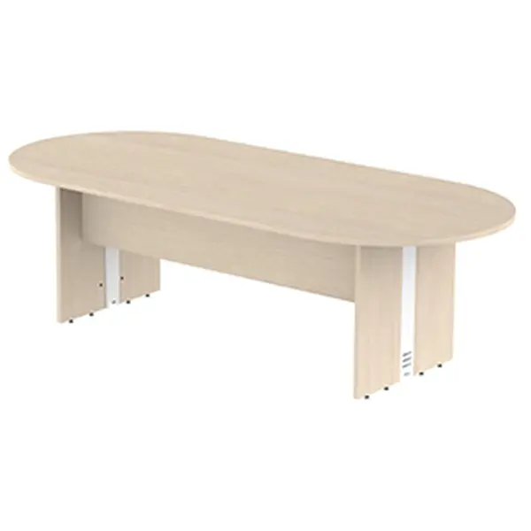 MESA DE REUNIÃO OVAL COM PÉ PAINEL